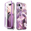 Supcase COSMO iPhone 14 Plus / 15 Plus tok készülékhez márványlila