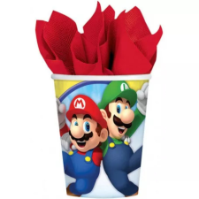 Super Mario papír pohár 8 db-os 250 ml party kellék