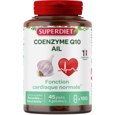Superdiet Superdiet q10 koenzim + fokhagyma kivonat, a szív és érrendszer támogatására 180 db vitamin és táplálékkiegészítő