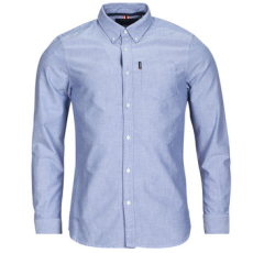 Superdry Hosszú ujjú ingek OXFORD ESSENTIAL Kék EU XL