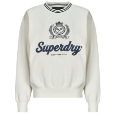 Superdry Pulóverek COUNTRY CLUB LOOSE CREW Fehér DE 36 női pulóver, kardigán