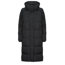 Superdry Steppelt kabátok LONGLINE HOODED PUFFER COAT Fekete DE 40