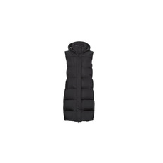 Superdry Steppelt kabátok LONGLINE HOODED PUFFER GILET Fekete DE 36