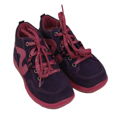 Superfit lila-rózsaszín, csillogó fűzős velúrbőr átmeneti cipő (19 - 24); (1-00323-54) (19)