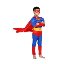 Superman jelmez izmokkal, IdeallStore®, 5-7 év, kék, Halloween jelmez