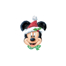 SuperShape - Mickey mikulás sapkában fólia lufi party kellék