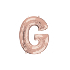 SuperShape - rosegold G betű fólia lufi party kellék