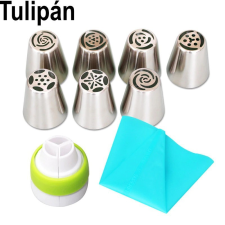  Sütemény Díszítő Készlet Habzsákkal és Cserélhető Csövekkel - Kreatív Tortadíszítéshez konyhai eszköz