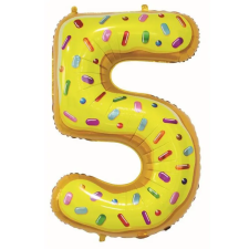  Süti mintás 5-ös Cookie szám fólia lufi 78 cm party kellék