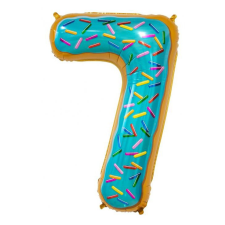 Süti mintás 7-es Cookie szám fólia lufi 78 cm party kellék