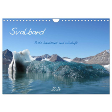  Svalbard / UK-Version (Wall Calendar 2024 DIN A4 landscape), CALVENDO 12 Month Wall Calendar naptár, kalendárium