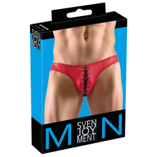 Svenjoyment - fekete fűzős, fényes férfi alsó (piros) boxer, férfi alsó
