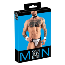 Svenjoyment - férfi pincér tanga jelmez szett (fekete-fehér) fantázia ruha