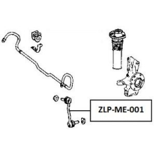 SWAG stabilizátor rúd gömbfej 138,2mm,fém,első tengely bal,anyával autóalkatrész