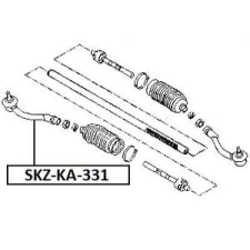 SWAG vezetőkar fej 209mm,első tengely jobb,koronás anyával autóalkatrész