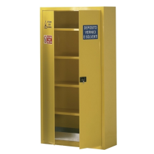 Swalt Ipari acélszekrény 200x100x45 cm sárga fém szekrény ideális festékek és oldószerek tárolására kulcsszekrény