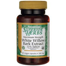 Swanson 500 mg Swanson fehér fűzfakéreg kivonat, 60 növényi kapszula vitamin és táplálékkiegészítő