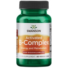 Swanson Activated B-Complex, B-vitaminok aktív koenzim formája, 60 növényi kapszula vitamin és táplálékkiegészítő