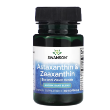 Swanson Astaxanthin&Zeaxanthin, 60 kapszula  Étrend-kiegészítő vitamin és táplálékkiegészítő