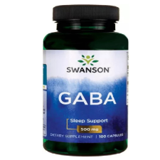 Swanson GABA 500mg 100 kapszula gamma-amino-vajsav vitamin és táplálékkiegészítő