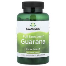 Swanson Guarana 500 mg 100 kapszula vitamin és táplálékkiegészítő