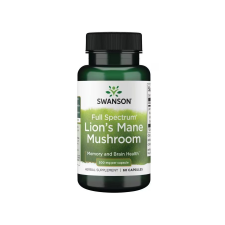 Swanson Lion's Mane Mushrom (Süngomba) 500 mg - 60 db vitamin és táplálékkiegészítő