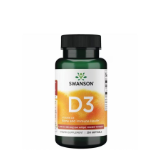 Swanson Vitamin D3 (250 Lágykapszula) vitamin és táplálékkiegészítő