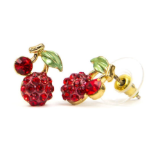  Swarovski kristályos piros cseresznye formájú fülbevaló fülbevaló