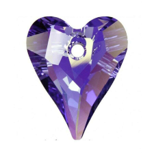 Swarovski Wild Heart Pendant- Swarovski medál - Tanzanite -lila-27 mm medál