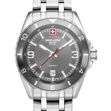 Swiss Alpine Military 7034.1132 Mens Watch Sierra silver grey 42mm 10ATM, karóra