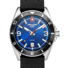 Swiss Alpine Military 7034.1839 Mens Watch Sierra silver blue 42mm 10ATM, karóra