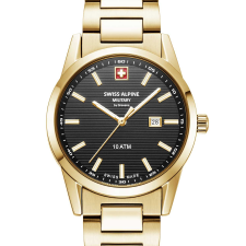 Swiss Alpine Military 7767.1117 Ladies Watch Argos gold black 34mm 10ATM, karóra