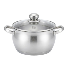 Swissgold rozsdamentes acél lábas üvegfedővel 16 cm 2,0 l SG-19032 edény