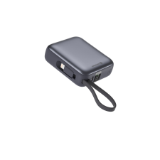Swissten 10000 mAh integrált USB-C és Lightning kábellel - asztroezüst power bank