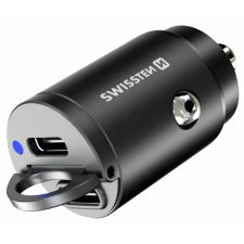 Swissten 20111800 2x USB-C Szivargyújtós töltő 30W - Fekete (20111800) mobiltelefon kellék