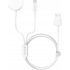 Swissten 2az 1ben USB-C / iWatch Vezeték nélküli töltő 10W / 3W - Fehér (22055510) mobiltelefon kellék