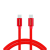 Swissten 71527206 USB-C apa - USB-C apa 2.0 Adat és töltőkábel - Piros (1.2m) (71527206)