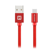 Swissten 71527901 USB-A apa - Lightning apa Adat- és töltőkábel 3m - Piros (71527901) kábel és adapter