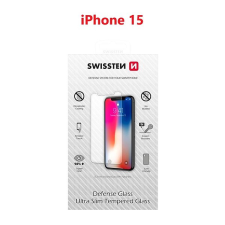 Swissten Apple iPhone 15 üvegfólia mobiltelefon kellék