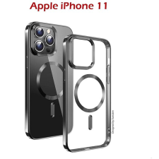 Swissten Clear Jelly MagStick Metallic iPhone 11 fekete tok tok és táska