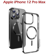 Swissten Clear Jelly MagStick Metallic iPhone 12 Pro Max fekete tok tok és táska