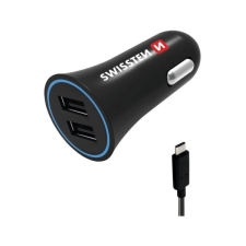 Swissten Szivargyújtós USB Gyorstöltő 2-24V 2,4A(3020110900) (s3020110900) mobiltelefon kellék
