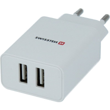 Swissten Travel Charger Hálózati USB-A töltő - Fehér (5V / 2.1A) mobiltelefon kellék