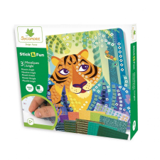 Sycomore Stick n fun mozaikkép-készítő - dzsungel kreatív és készségfejlesztő