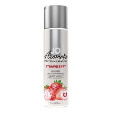 System Jo - Aromatix illatosított masszázsolaj Eper 120 ml masszázskrémek, masszázsolajok