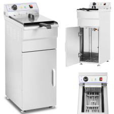  Szabadon álló elektromos fritőz szekrényen 400V 10L fritőz