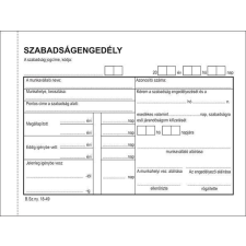 Szabadságengedély – 50 lapos, 3 példány, A/6 nyomtatvány - Doboz nyomtatvány