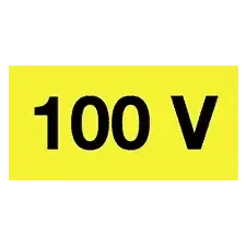 Szabvanytabla.hu 100 V - öntapadó , 60 x 20 mm információs címke
