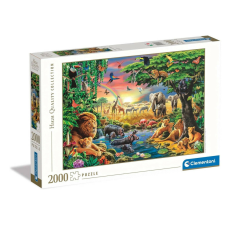 Szafari African Gathering 2000 db-os puzzle Clementoni puzzle, kirakós