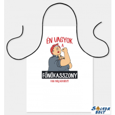  Szakács kötény, Én vagyok a főnökasszony. Van még kérdés? lakástextília